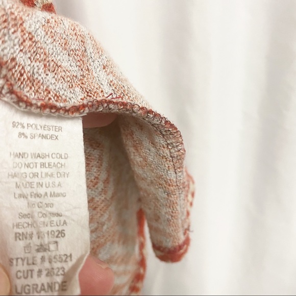 Tea & Rose Anthropologie Rust Aztec Hooded Cape - Picture 7 of 7